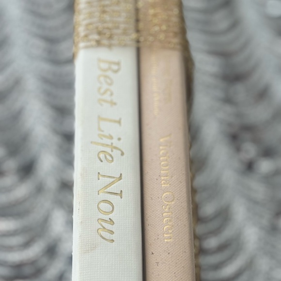 Gold and Cream osteen Decorative Books - Picture 3 of 6